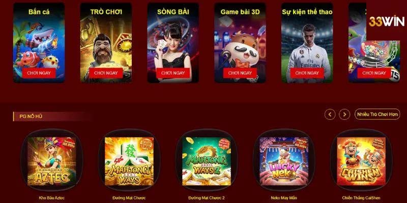 Trải nghiệm game đổi thưởng tại sân chơi hàng đầu 33Win
